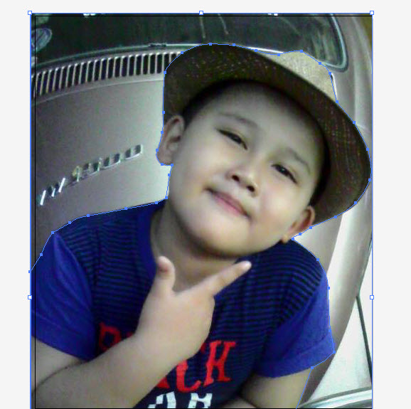 ตัดภาพบางส่วนด้วยโปรแกรม Illustrator 05