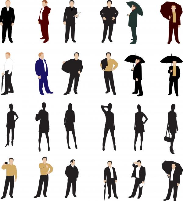 ภาพเงา นักธุรกิจ