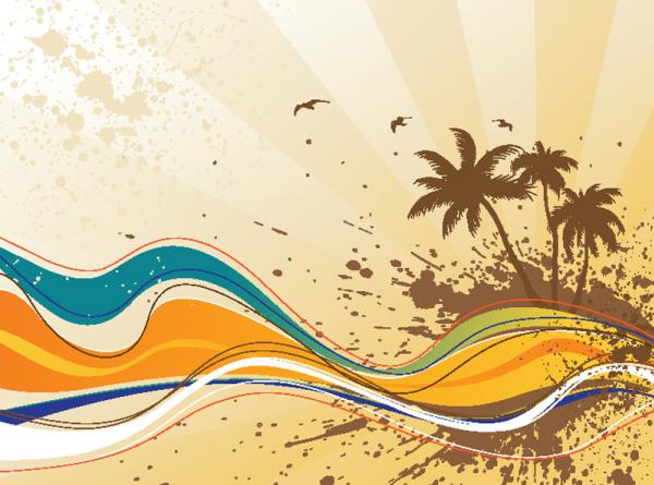 กราฟฟิกหาดทราย