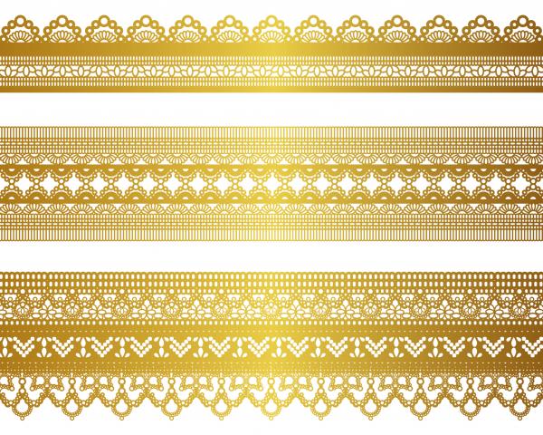 ลายลูกไม้สีทอง