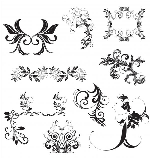 ลายเถาวัลย์ ขาวดำ