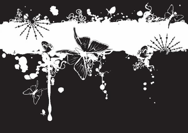 กราฟิคสีดำและสีขาว