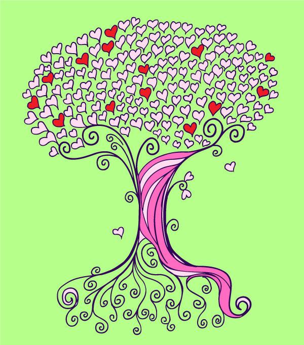 ภาพประกอบต้นไม้ความรัก