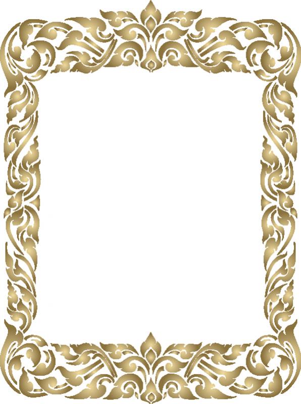 กรอบลายไทย ลายรักร้อย