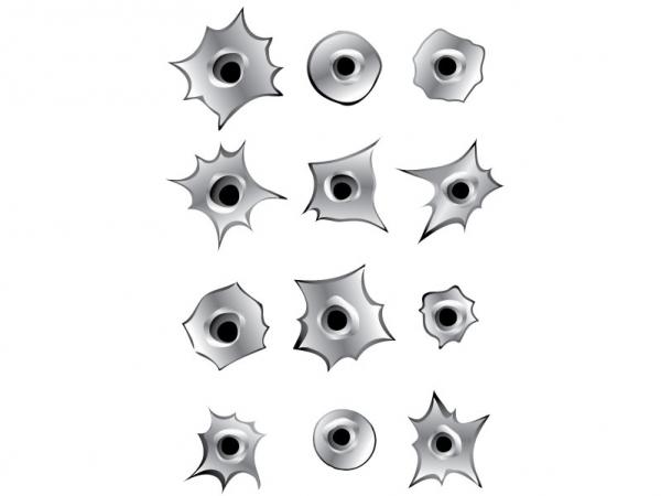 รอยกระสุน ภาพเวกเตอร์