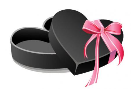 กล่อง หัวใจ สีดำ