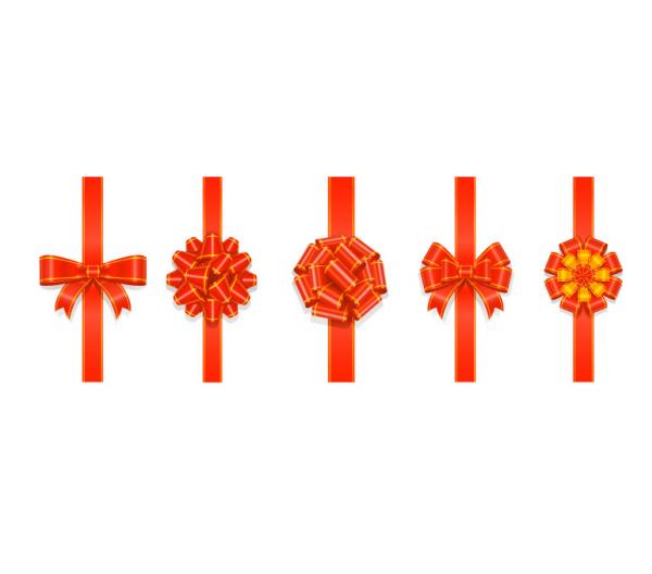 โบว์ดอกริบบิ้นสีแดง