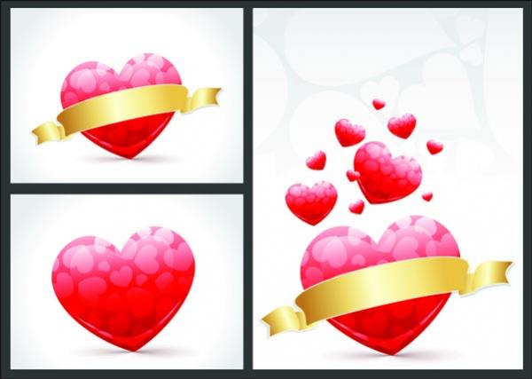 หัวใจ 3มิติ สีแดง