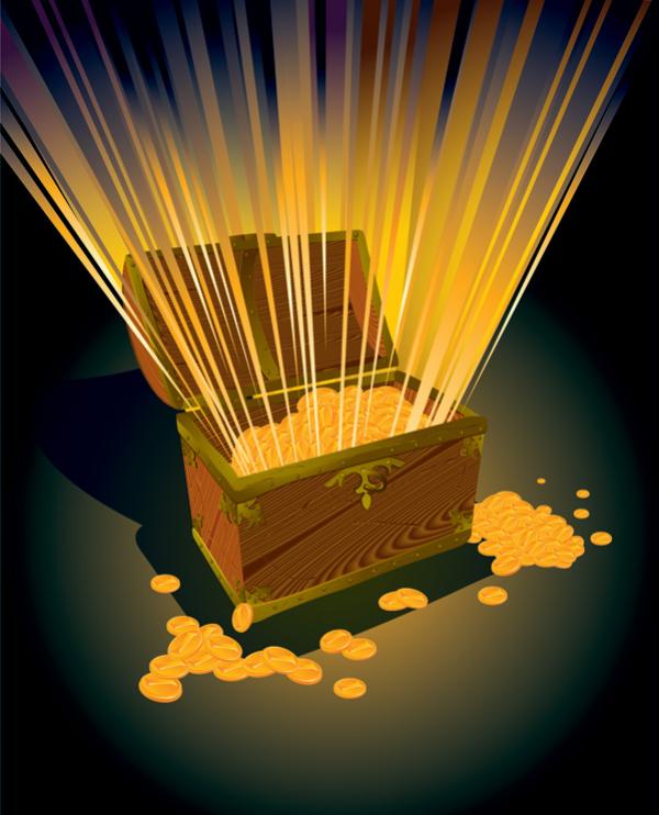 หีบสมบัติ ทองคำ