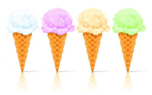 ไอศครีม สีต่างๆ