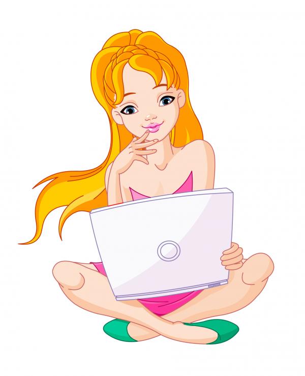 เด็กผู้หญิง กับ คอมพิวเตอร์